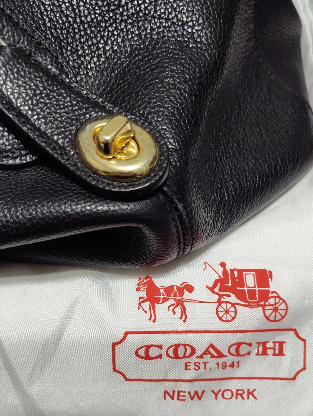 Coach Embossed Horse & Carriage Edie 42 Shoulder Bag - Picture 4 of 16